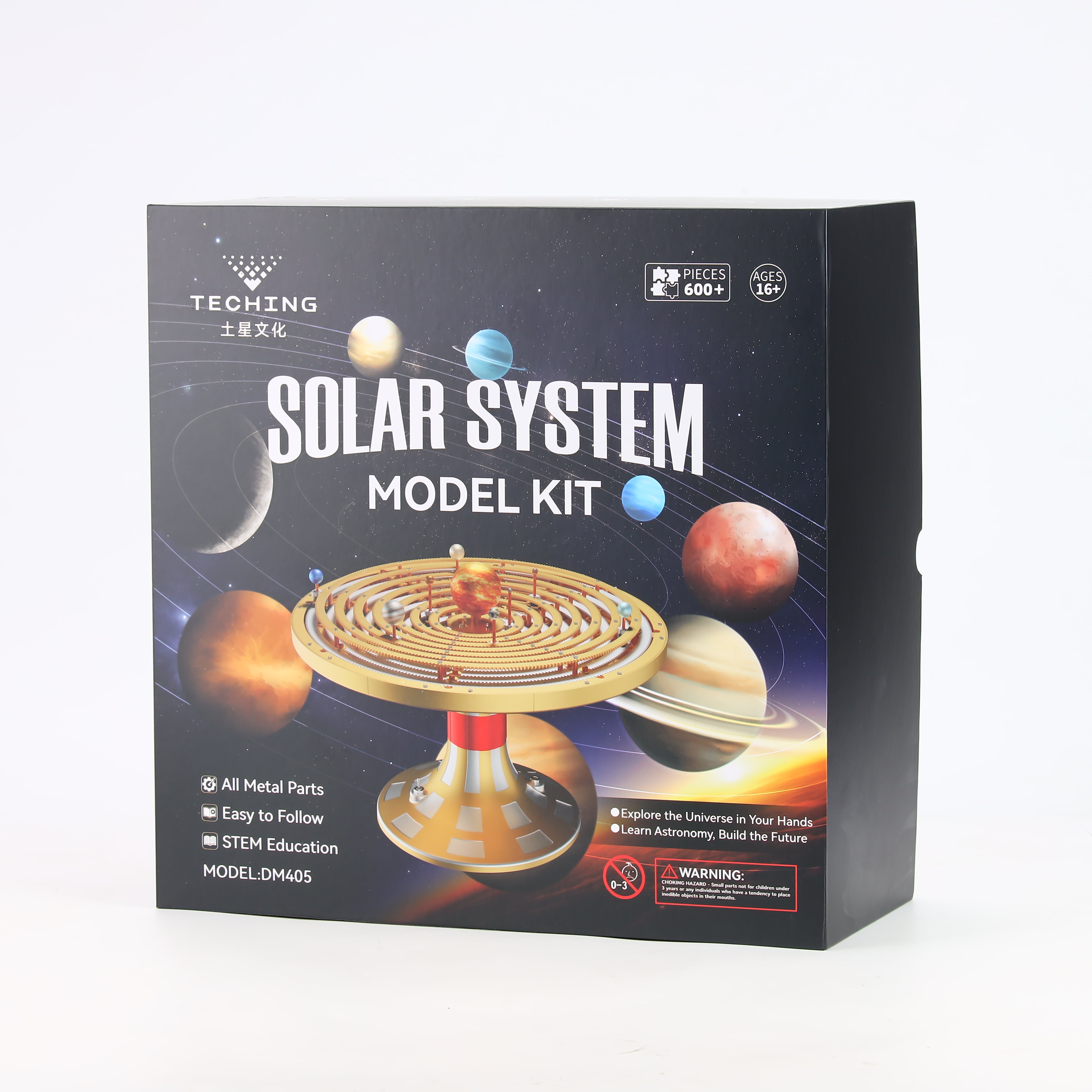 TECHING ORR-S1 All-Metal Mechanical Solar System Orrery Model with Precision Gear Drive