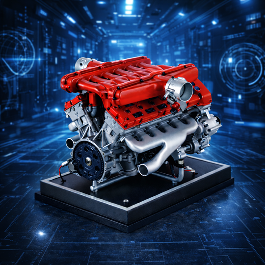 TECHING V12 Full Metal Engine Model Kit – 12-Cylinder DIY Car Engine Assembly with 800+ Precision Parts