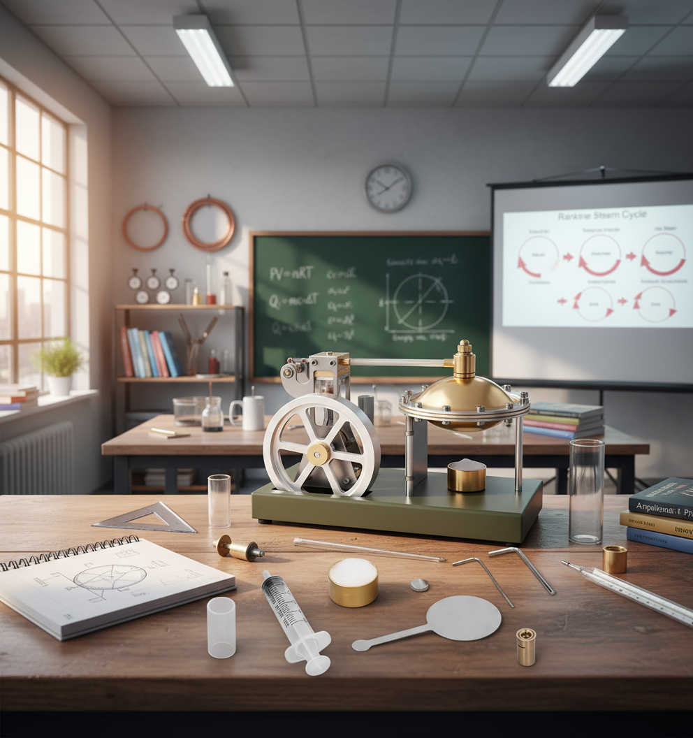 Maqueta de motor de vapor TM: motor mecánico educativo STEM para el aprendizaje