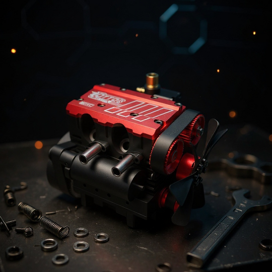 TOYAN 7cc SOHC Inline Twin-Cylinder 4-Stroke Nitro & Methanol Engine Model Kit -FS-L200AC-OT