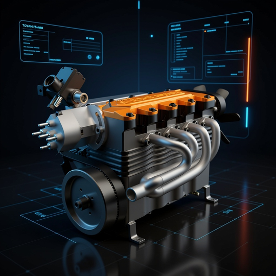 TOYAN FS-L400BGC 14CC Inline 4 Cylinder 4 Stroke OHC Water-cooled Gasoline Engine Model