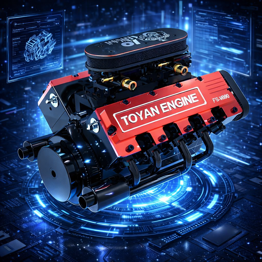 TOYAN FS-V800 V8 Nitro Engine 28cc - Build Your Own Working V8 Engine Model Kit