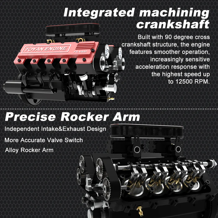 TOYAN FS-V800 V8 Nitro Engine 28cc - Build Your Own Working V8 Engine ...