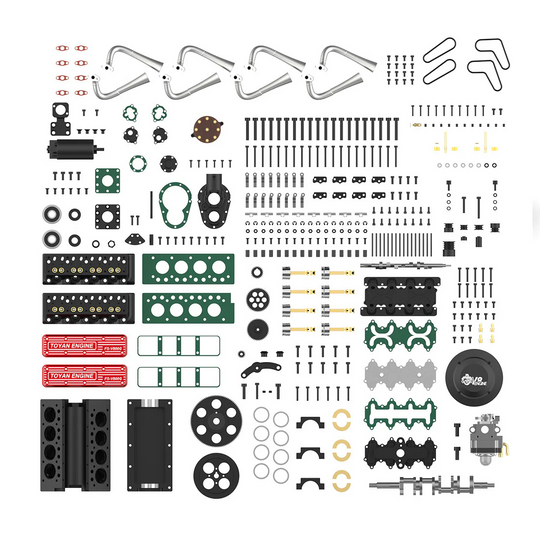 TOYAN V8 Engine FS-V800WGPC 28cc OHV Gasoline Engine V8 Engine Model Kit - Build Your Own Engine