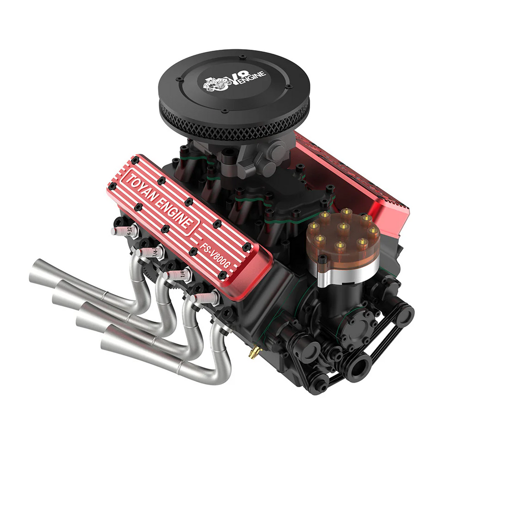 TOYAN V8 Engine FS-V800WGPC 28cc OHV Gasoline Engine V8 Engine Model Kit - Build Your Own Engine