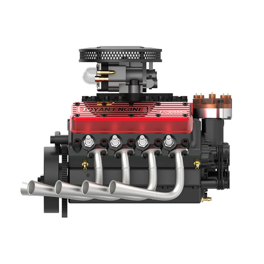 TOYAN V8 Engine FS-V800WGPC 28cc OHV Gasoline Engine V8 Engine Model Kit - Build Your Own Engine