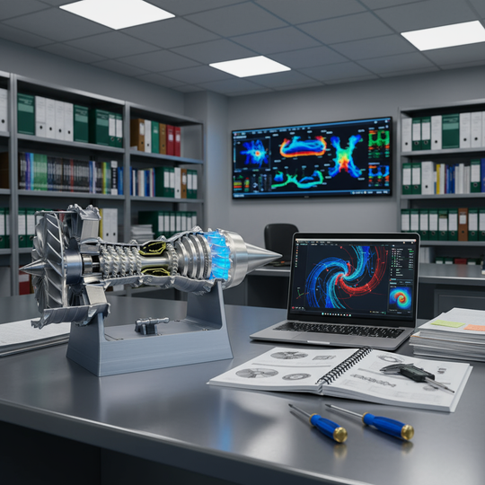 ENGINEKITOR TR900 1/16 Silver Color Turbofan Engine Model Kit with Pushrod Contact Points, Lighting, and Rechargeable Aviation Model Kit