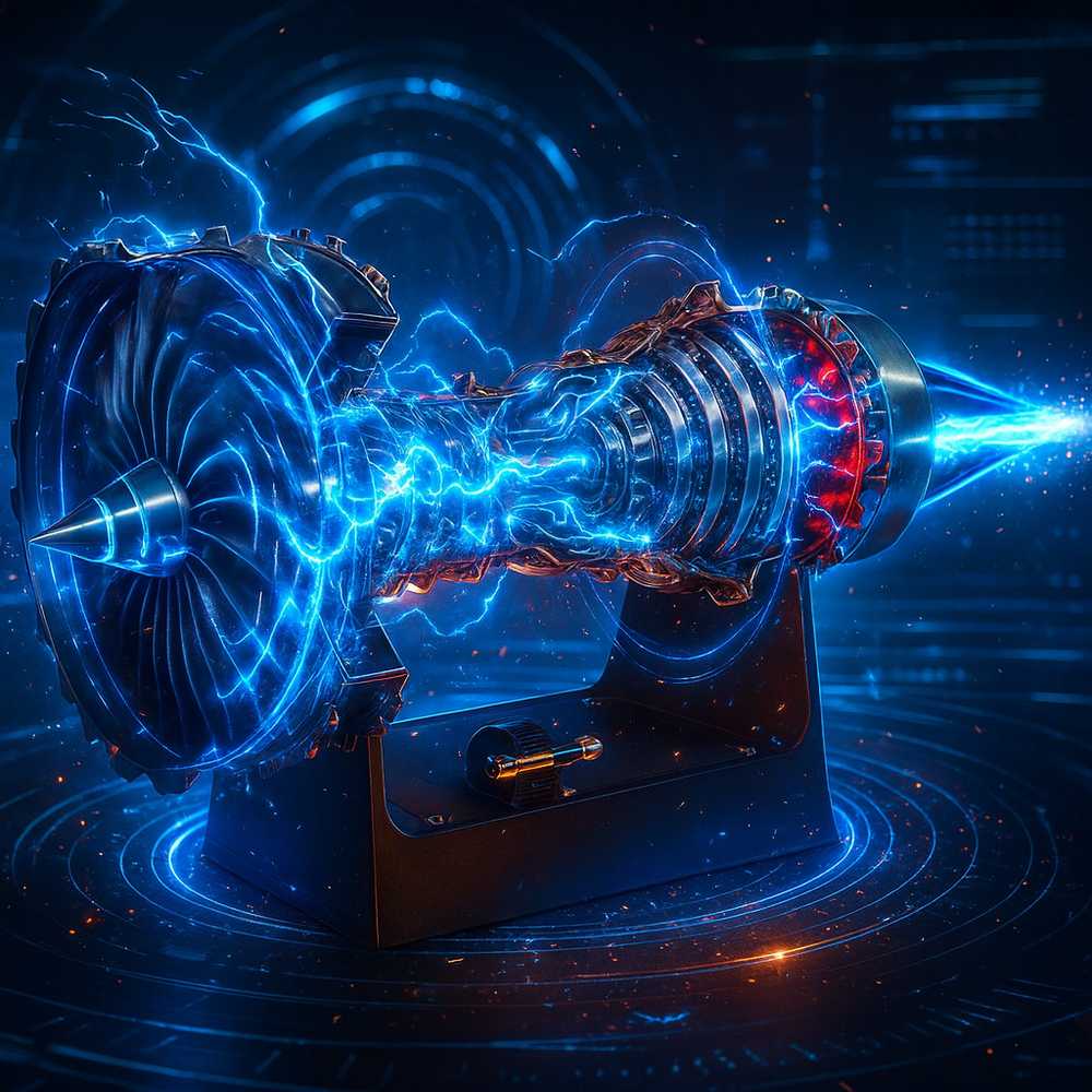ENGINEKITOR TR900 1/16 Turbofan Engine Model Kit with Pushrod Contact Points, Lighting, and Rechargeable Aviation Model Kit