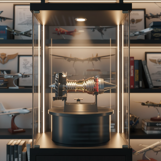 ENGINEKITOR TR900 1/16 Turbofan Engine Model Kit with Pushrod Contact Points, Lighting, and Rechargeable Aviation Model Kit