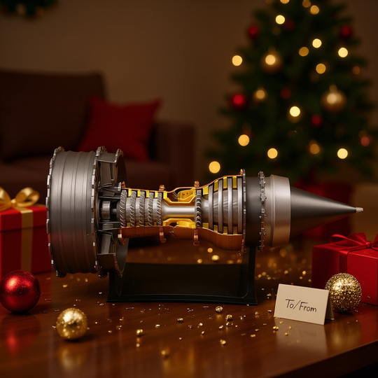 ENGINEKITOR TR900 Large Colorful Turbofan Engine Model Kit with Adjustable Speed And Lighting Turbofan Engine Model(47cm/18.5Inch)