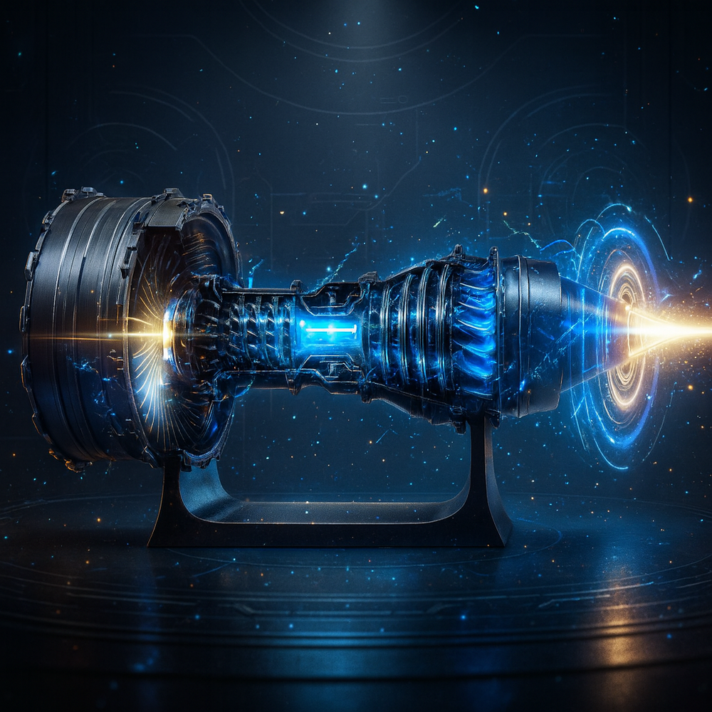ENGINEKITOR TR900 Large Turbofan Engine Model Kit with Adjustable Speed And Lighting Turbofan Engine Model(47cm/18.5Inch)