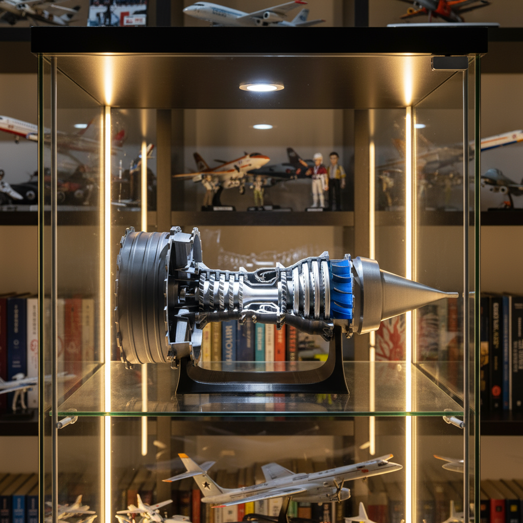 ENGINEKITOR TR900 Large Turbofan Engine Model Kit with Adjustable Speed And Lighting Turbofan Engine Model(47cm/18.5Inch)