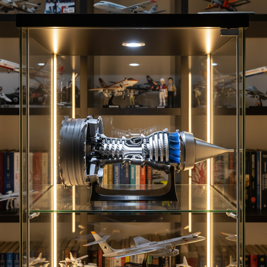 ENGINEKITOR TR900 Large Turbofan Engine Model Kit with Adjustable Speed And Lighting Turbofan Engine Model(47cm/18.5Inch)