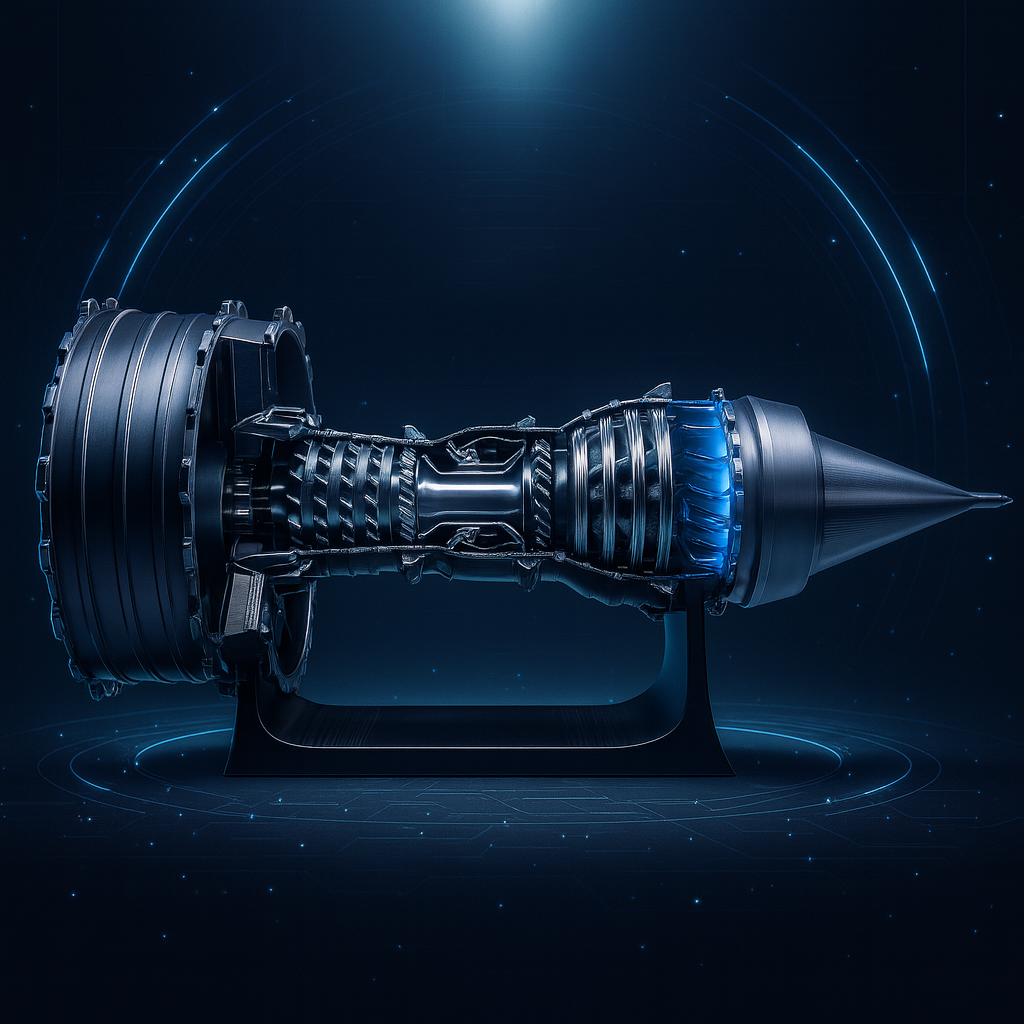 ENGINEKITOR TR900 Large Turbofan Engine Model Kit with Adjustable Speed And Lighting Turbofan Engine Model(47cm/18.5Inch)