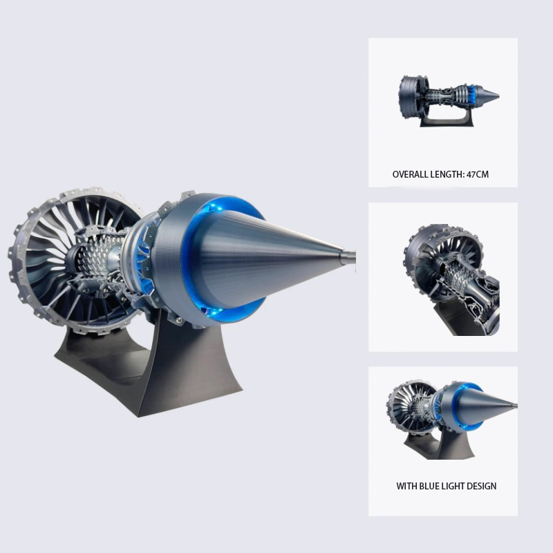 ENGINEKITOR TR900 Large Turbofan Engine Model Kit with Adjustable Speed, Lighting, and Aviation Model Kit for Educational and Research Gifts