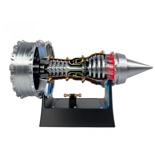 ENGINEKITOR TR900 Turbofan Engine Model Kit Magnetic Base Twin Light Aeromodelling Kit Rechargeable with Illuminated Version For Gift