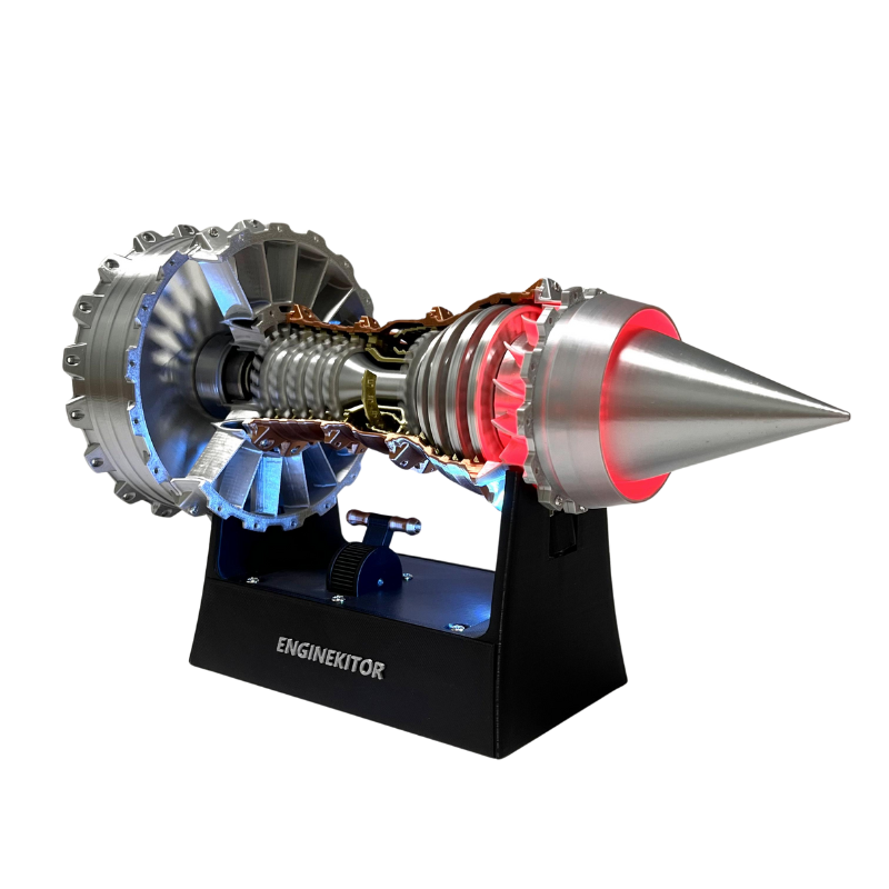 ENGINEKITOR TR900 Turbofan Engine Model Kit Magnetic Base Twin Light A ...