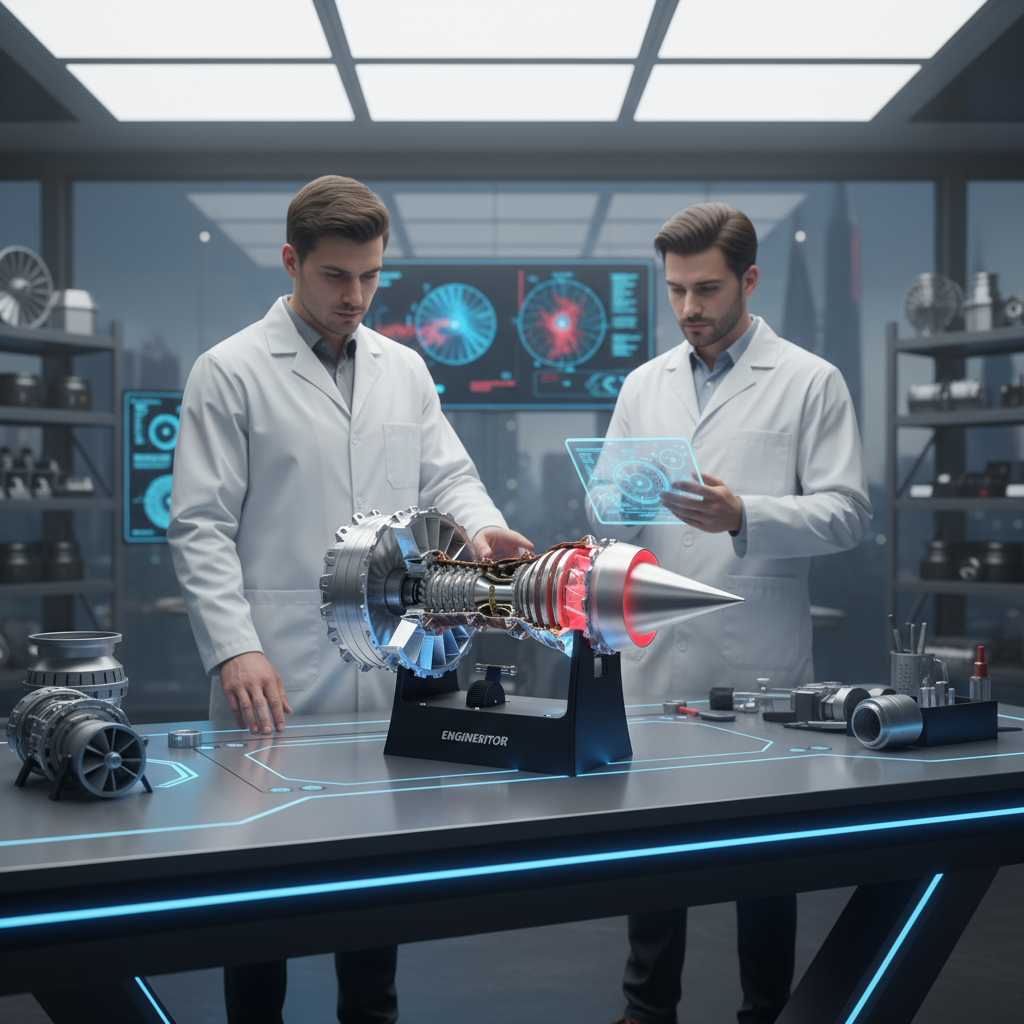 ENGINEKITOR TR900 Turbofan Engine Model Kit Magnetic Base Twin Light A ...