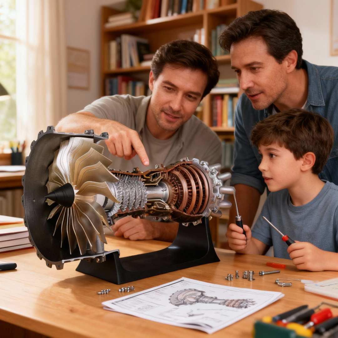 ENGINEKITOR Trent 900-1:20 Scale Mechanical Science Model-Build Your Own Jet Aircraft Turbofan Engine Kit