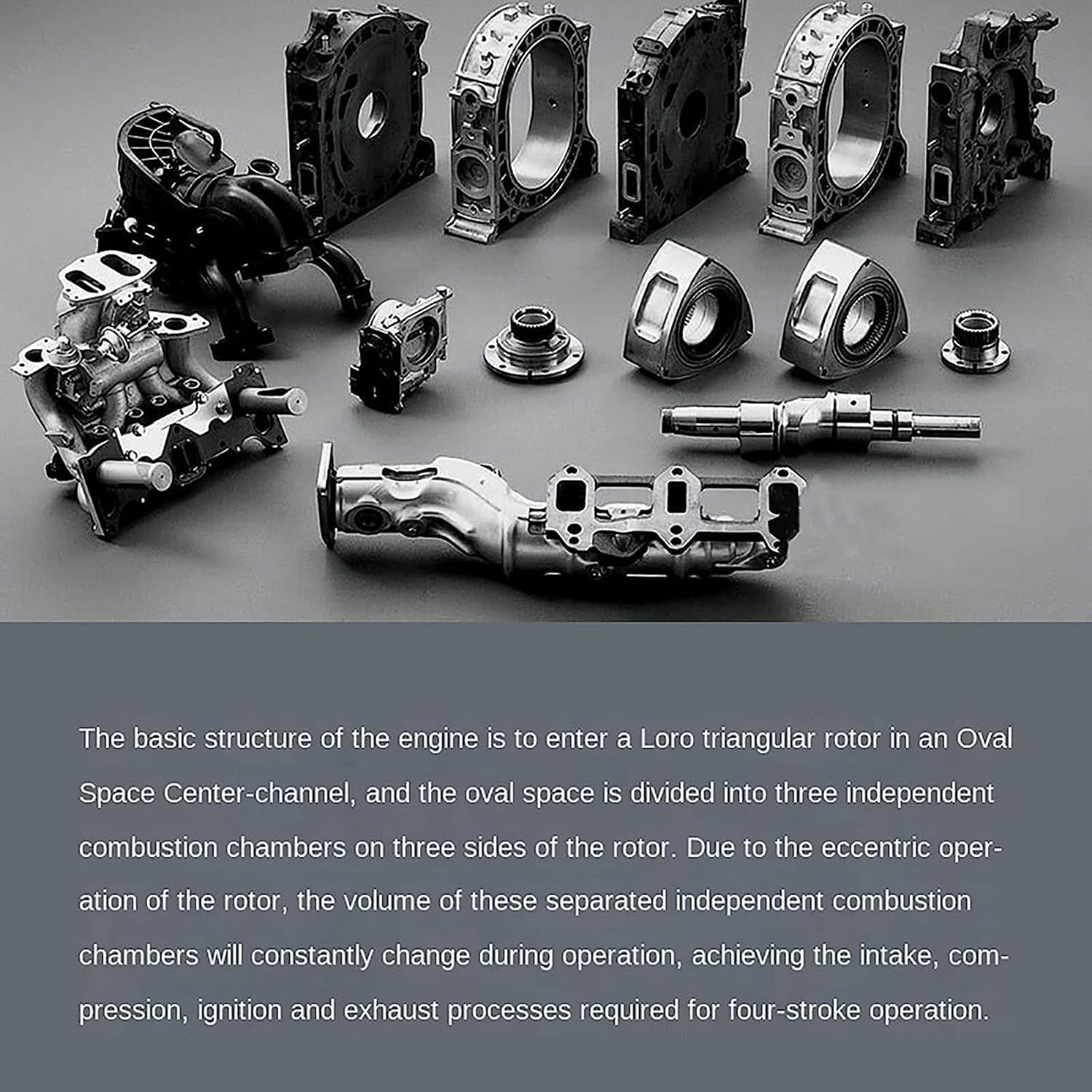 ENGINEKITOR Wankel Engine Model Metal Rotary Engine Kit for Tech Enthu ...