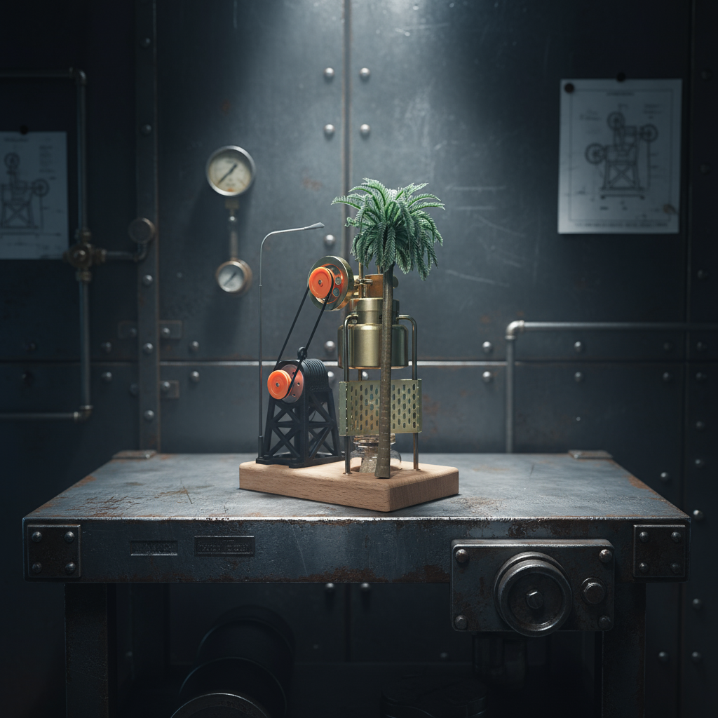 KACIO FD-6 Mini Three-Legged Vertical Oscillating Steam Engine Model With Boiler And Steam Power Generator