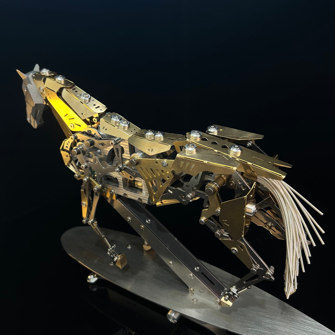 ENGINEKITOR Mechanical Running Horse 3D Metal Model Kit – Kinetic Motion Engineering Model