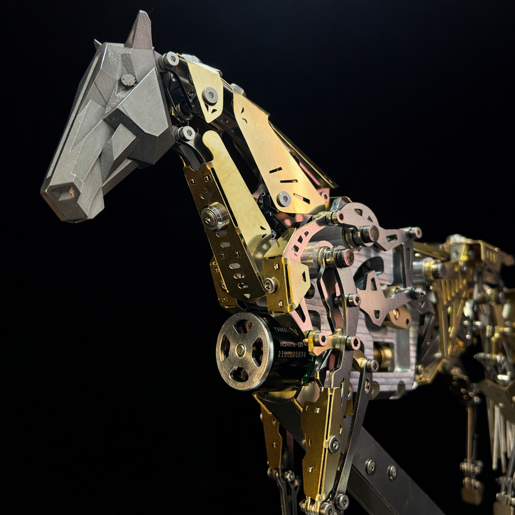 ENGINEKITOR Mechanical Running Horse 3D Metal Model Kit – Kinetic Motion Engineering Model