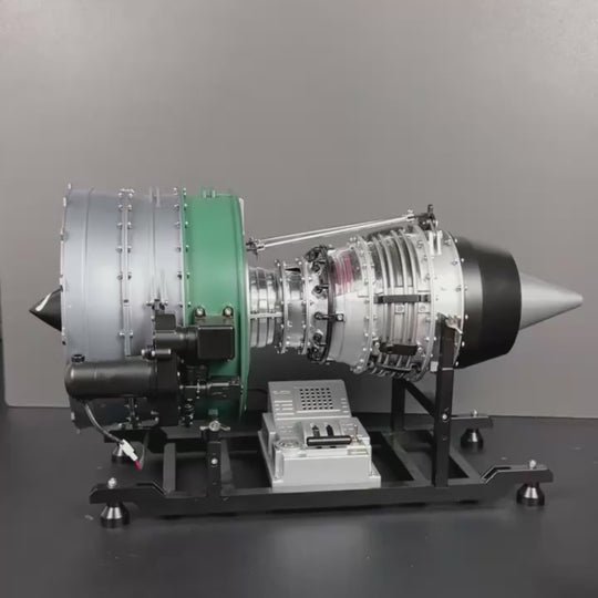 TECHING 1/10 1000+Pcs DIY Full Metal Electric Twin-Spool Turbofan Aircraft Jet Engine Model Kit - Build Your Own Working Engine