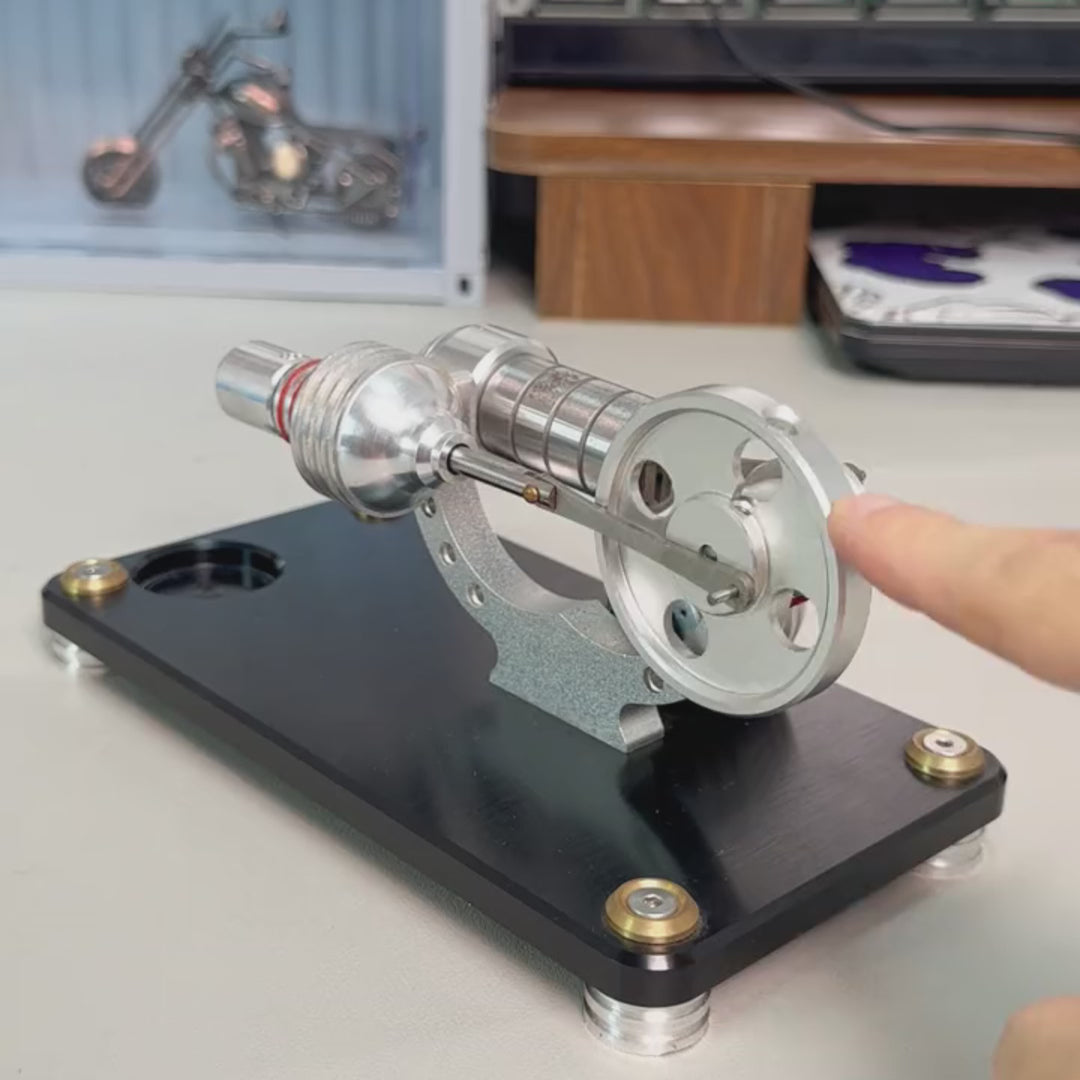 M14-03-L Black Stirling Single Cylinder Engine Model High Temperature Stirling Engine Model