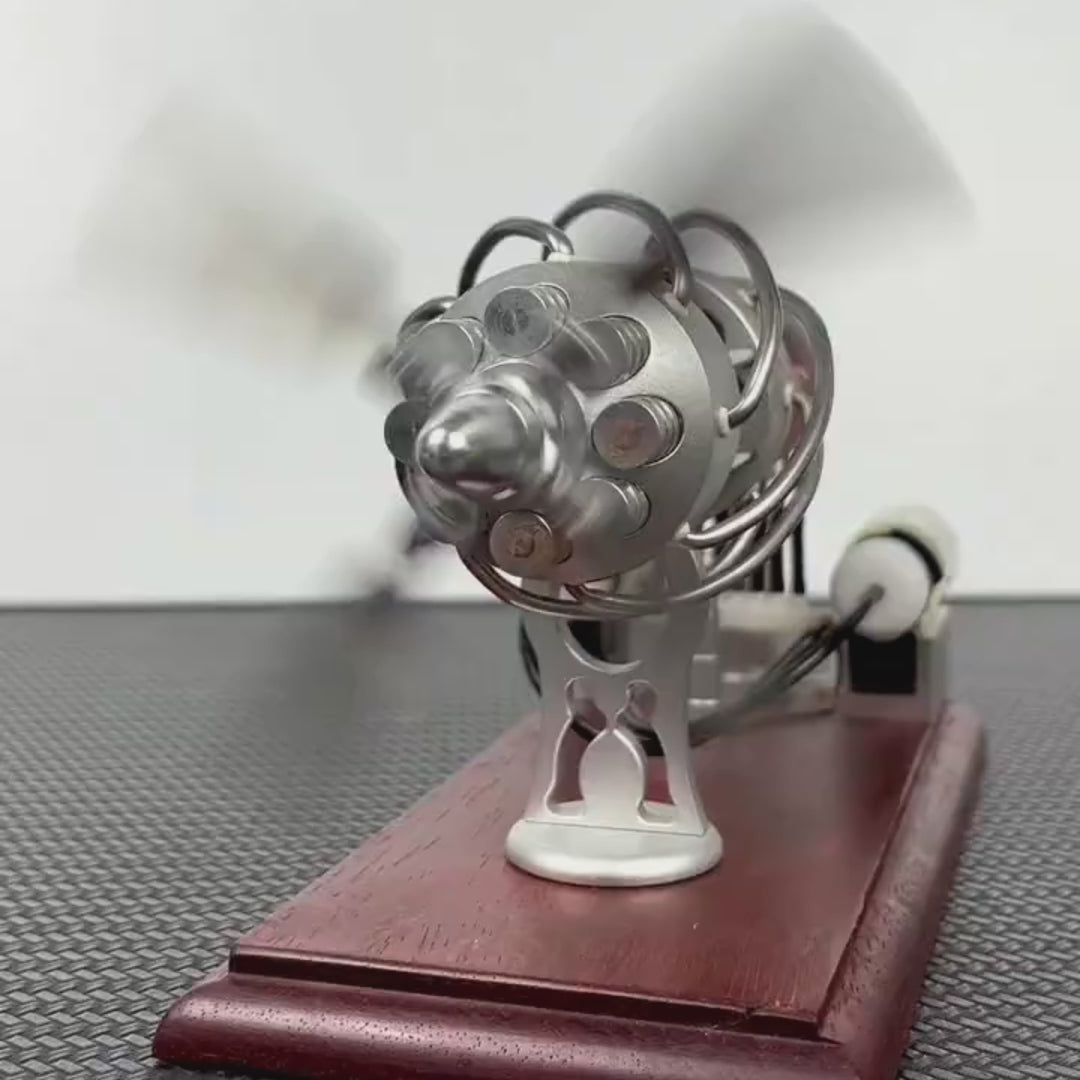 Stirling 16 Cylinder Engine Model Engine Model Kit for Science Enthusiasts & Education Generator Toy Engine