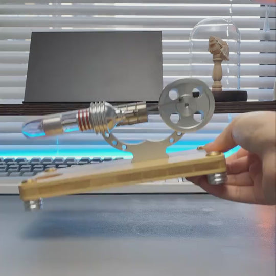 M14-03-S Aluminum Single Cylinder High Temperature Stirling Engine Model Kit- Build Your Own Engine