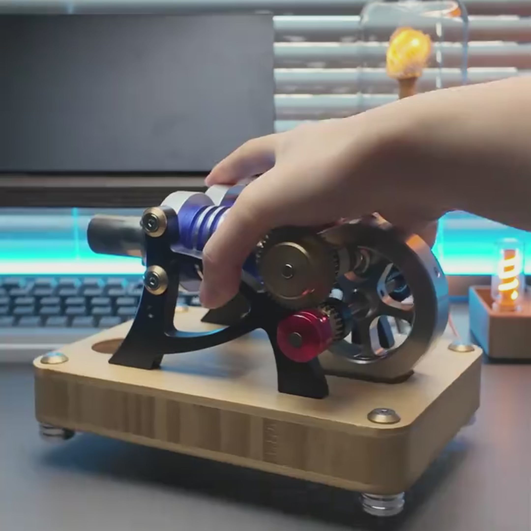 Stirling Single Cylinder  Engine Model DIY Engine Model for Science and Education -Best Gift