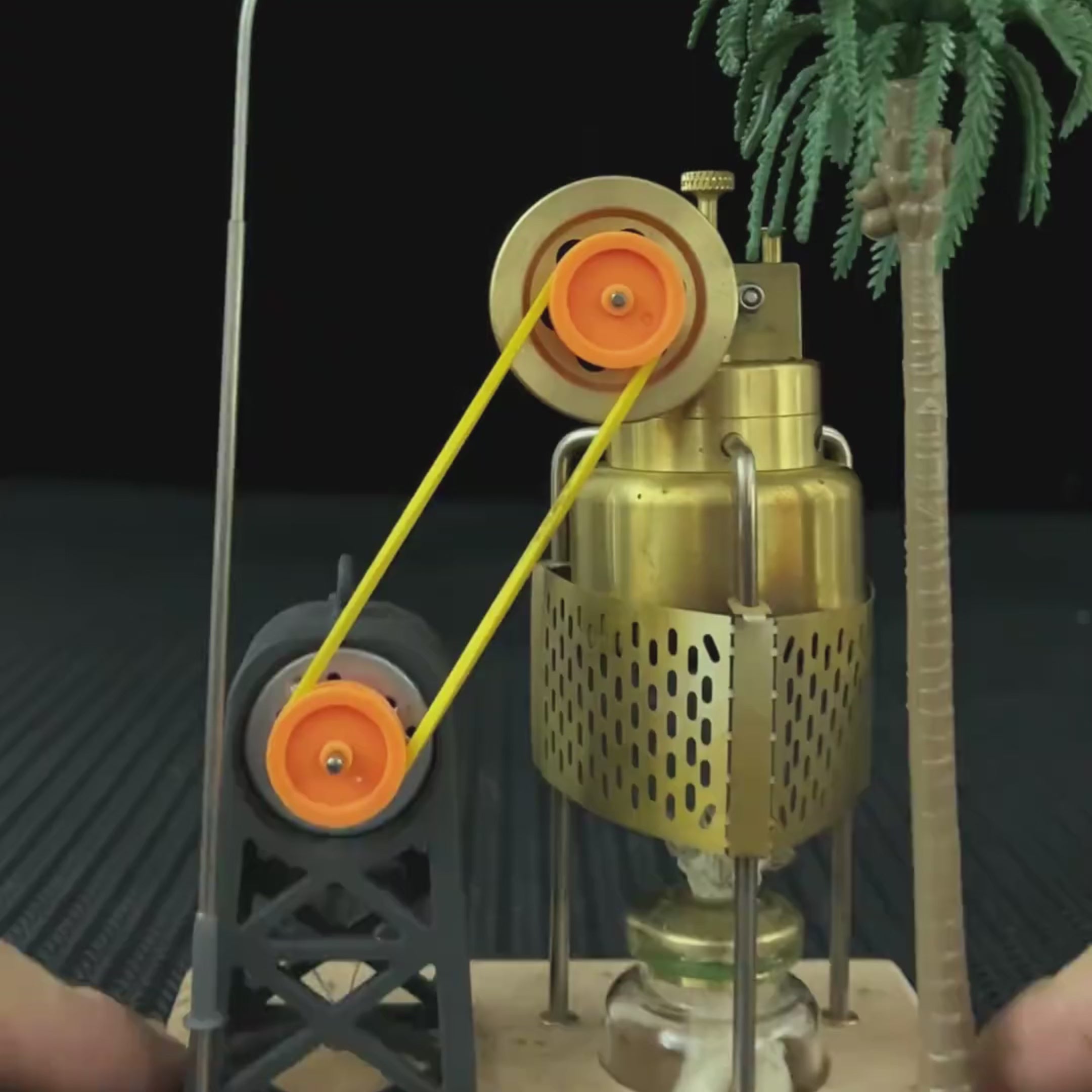KACIO FD-6 Mini Three-Legged Vertical Oscillating Steam Engine Model With Boiler And Steam Power Generator