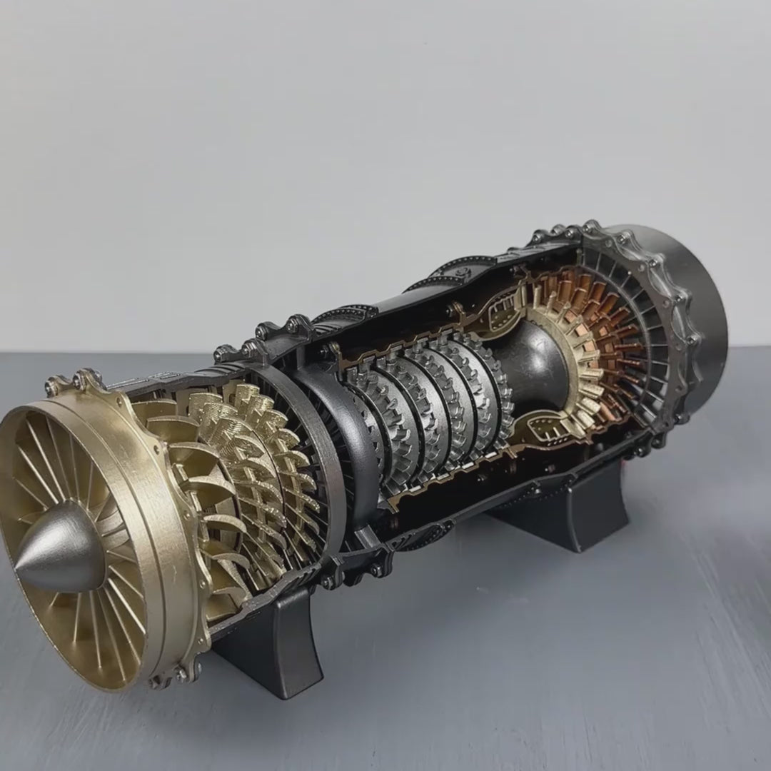 ENGINEKITOR WS-15 150+ Pieces DIY Turbofan Fighter Engine 1/20 Scale Model Kit - Build Your Own Turbofan Model