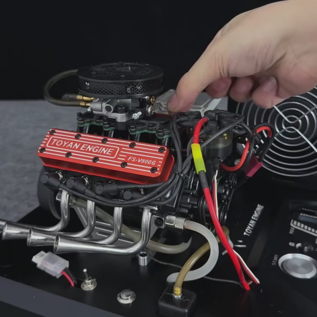TOYAN V8 Engine FS-V800WGPC 28cc OHV Gasoline Engine V8 Engine Model Kit - Build Your Own Engine