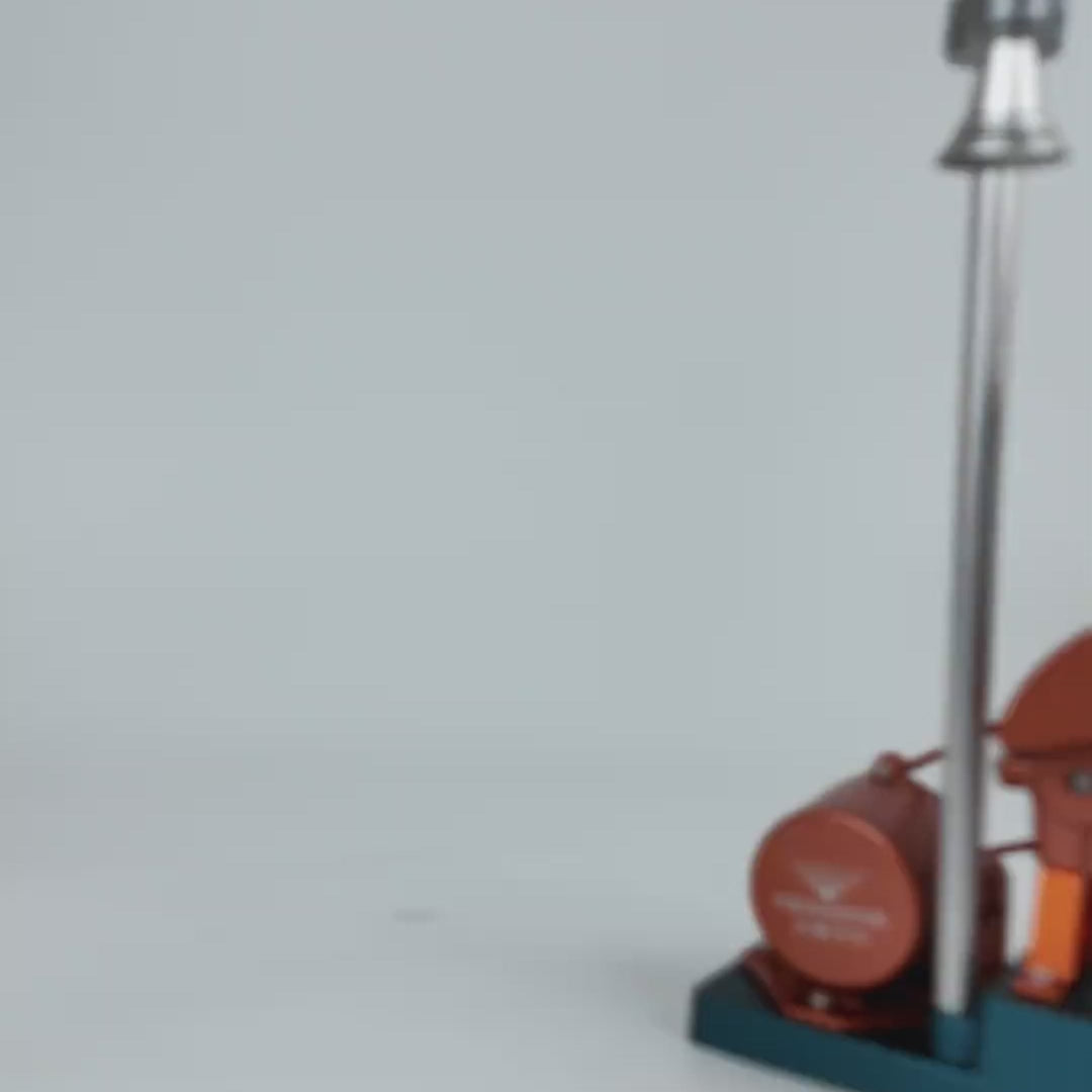 TECHING 219pcs 3D Metal Oil Pump Jack Model Kit - DIY Assembly Science Education Toy Gift with Light Oil Rig Educational Collection